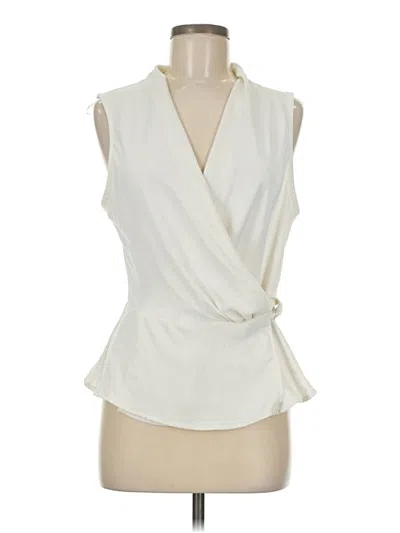 Pre-owned Zara Sleeveless Blouse In White