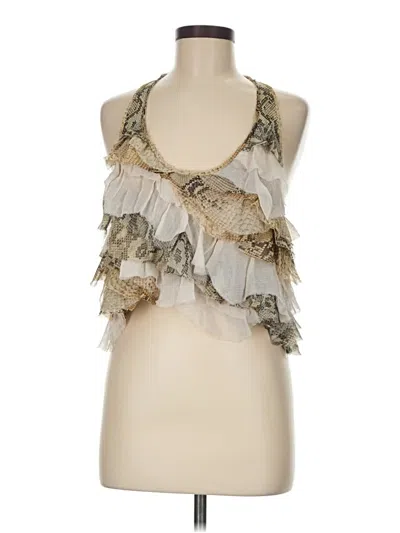 Pre-owned Zara Sleeveless Blouse In White