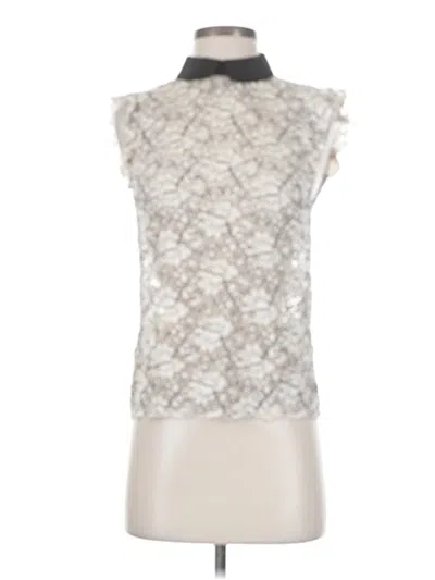 Pre-owned Zara Sleeveless Blouse In White
