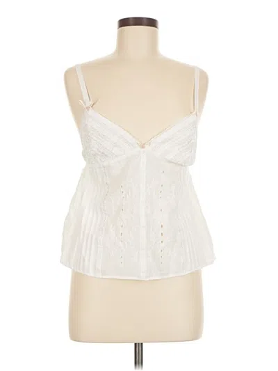 Pre-owned Zara Sleeveless Blouse In White