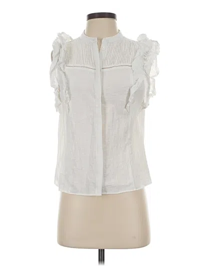 Pre-owned Zara Sleeveless Blouse In White