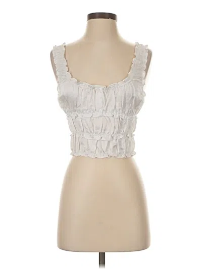 Pre-owned Zara Sleeveless Blouse In White