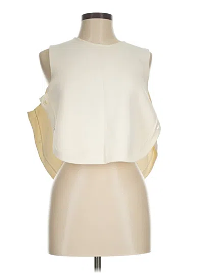 Pre-owned Zara Sleeveless Blouse In White