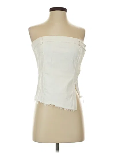 Pre-owned Zara Sleeveless Blouse In White