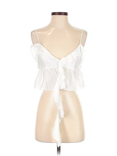 Pre-owned Zara Sleeveless Blouse In White