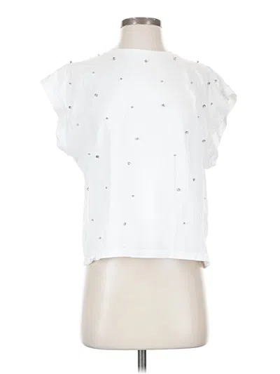 Pre-owned Zara Sleeveless Blouse In White