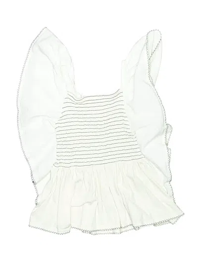 Pre-owned Zara Kids' Sleeveless Blouse In White