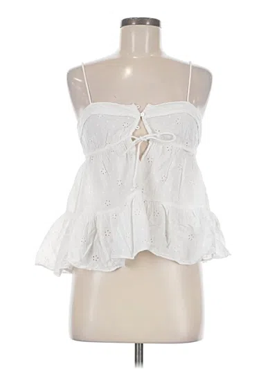 Pre-owned Zara Sleeveless Blouse In White