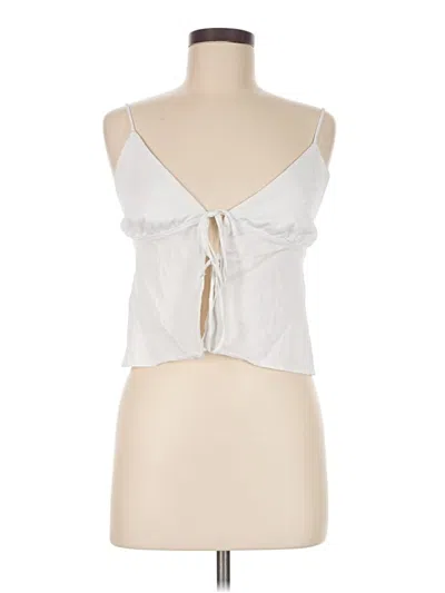 Pre-owned Zara Sleeveless Blouse In White