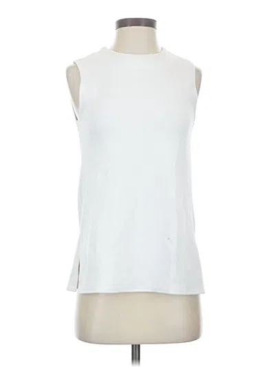Pre-owned Zara Sleeveless Blouse In White