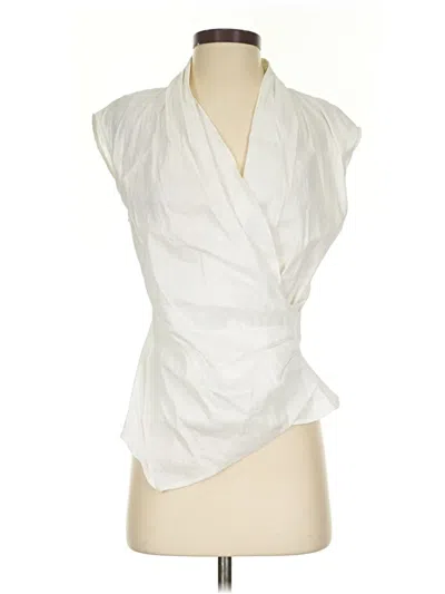 Pre-owned Zara Sleeveless Blouse In White