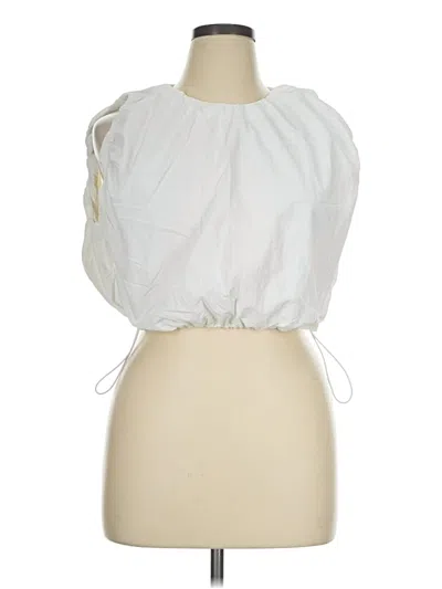 Pre-owned Zara Sleeveless Blouse In White