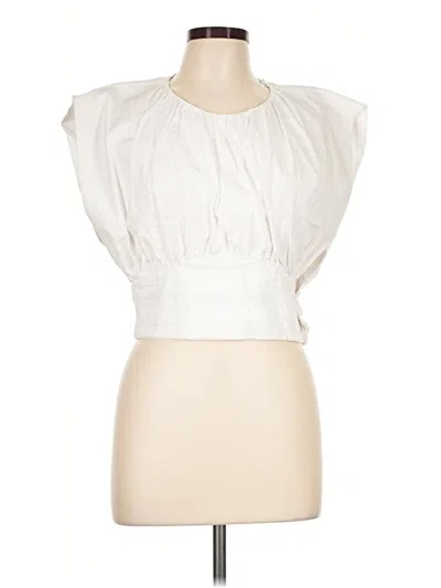 Pre-owned Zara Sleeveless Blouse In White