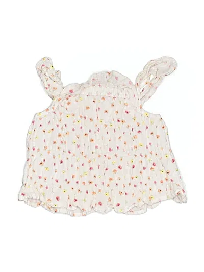 Pre-owned Zara Kids' Sleeveless Blouse In White