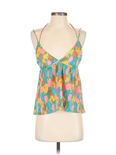 Pre-owned Zara Sleeveless Blouse In Yellow