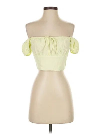 Pre-owned Zara Sleeveless Blouse In Yellow