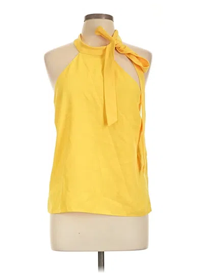 Pre-owned Zara Sleeveless Blouse In Yellow