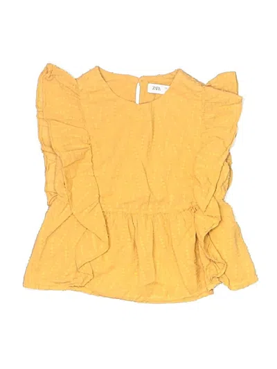 Pre-owned Zara Kids' Sleeveless Blouse In Yellow