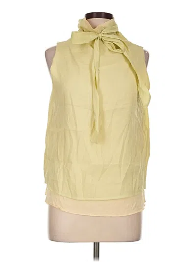 Pre-owned Zara Sleeveless Blouse In Yellow