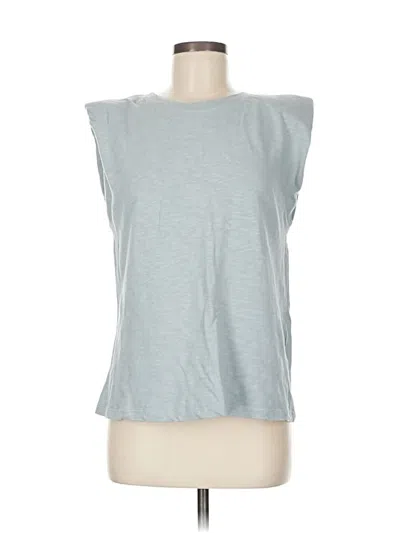 Pre-owned Zara Sleeveless T-shirt In Silver