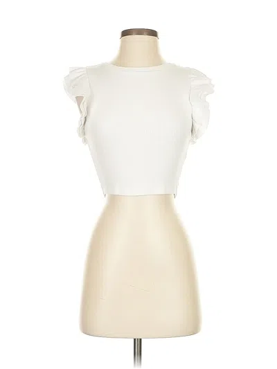 Pre-owned Zara Sleeveless T-shirt In White