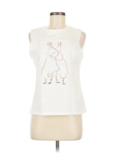 Pre-owned Zara Sleeveless T-shirt In White