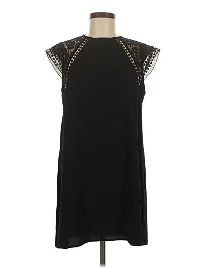 Pre-owned Zara Sleeveless Top Black Cold Shoulder Neckline Tops