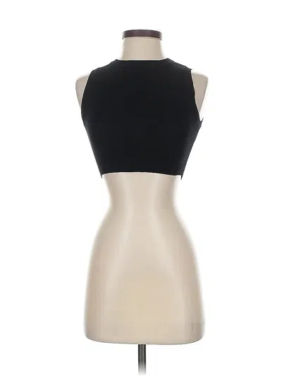 Pre-owned Zara Sleeveless Top Black Halter Neckline Tops