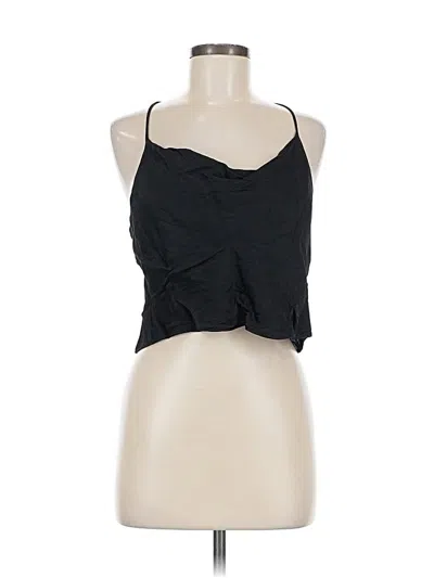 Pre-owned Zara Sleeveless Top Black Halter Neckline Tops