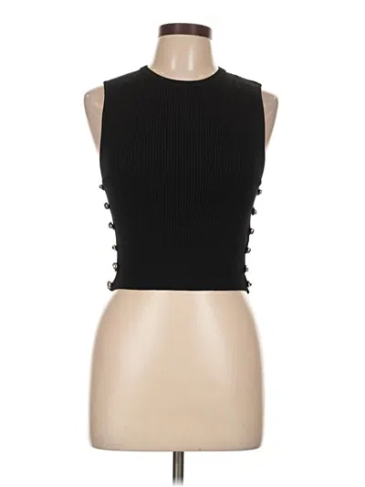 Pre-owned Zara Sleeveless Top Black Halter Neckline Tops