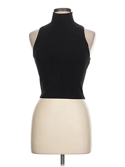Pre-owned Zara Sleeveless Top Black Halter Neckline Tops