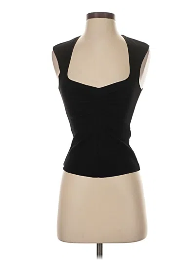 Pre-owned Zara Sleeveless Top Black Halter Neckline Tops