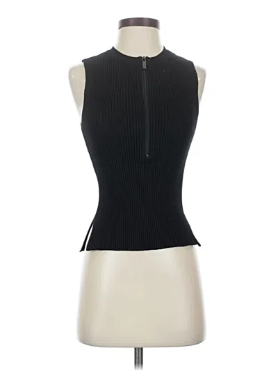 Pre-owned Zara Sleeveless Top Black Halter Neckline Tops