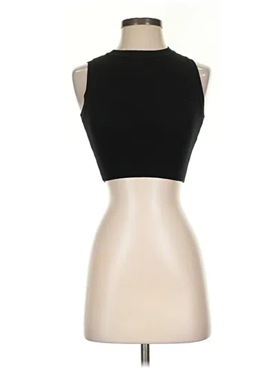 Pre-owned Zara Sleeveless Top Black Halter Neckline Tops