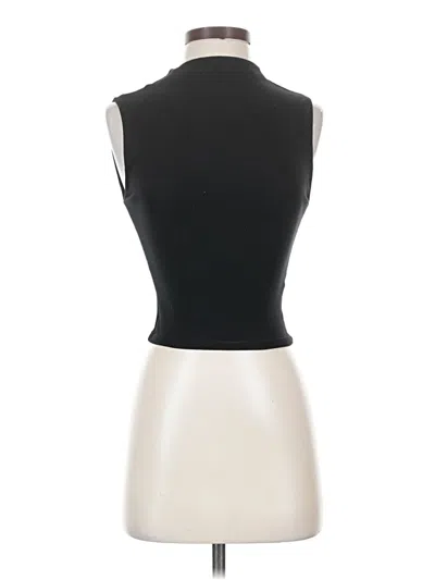 Pre-owned Zara Sleeveless Top Black Halter Neckline Tops