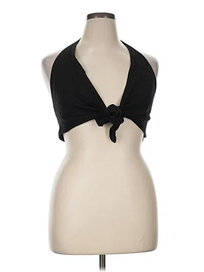 Pre-owned Zara Sleeveless Top Black Halter Neckline Tops