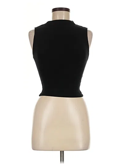 Pre-owned Zara Sleeveless Top Black Halter Neckline Tops