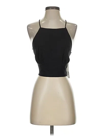 Zara Sleeveless Top Black Halter Neckline Tops