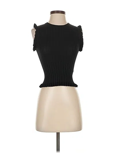 Pre-owned Zara Sleeveless Top Black Keyhole Neckline Tops