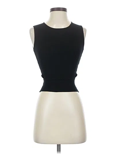 Pre-owned Zara Sleeveless Top Black Keyhole Neckline Tops