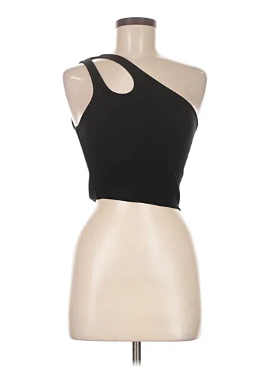 Pre-owned Zara Sleeveless Top Black One Shoulder Neckline Tops