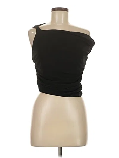 Pre-owned Zara Sleeveless Top Black One Shoulder Neckline Tops