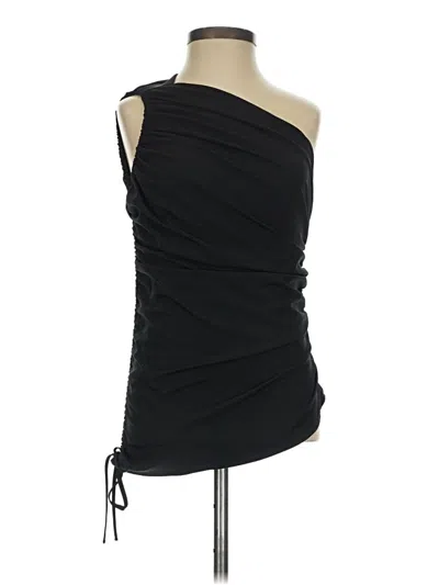Pre-owned Zara Sleeveless Top Black One Shoulder Neckline Tops