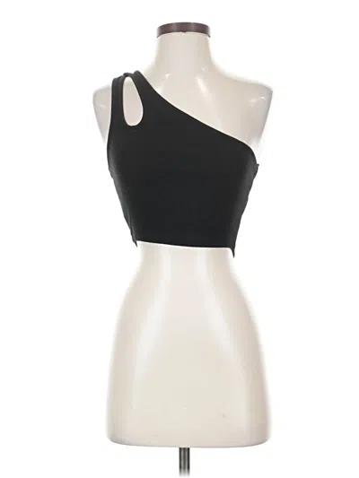 Pre-owned Zara Sleeveless Top Black One Shoulder Neckline Tops