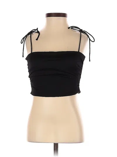 Pre-owned Zara Sleeveless Top Black Strapless Neckline Tops
