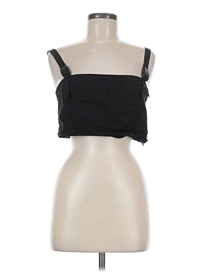 Pre-owned Zara Sleeveless Top Black Strapless Neckline Tops