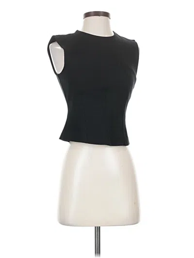 Pre-owned Zara Sleeveless Top Black Strapless Neckline Tops