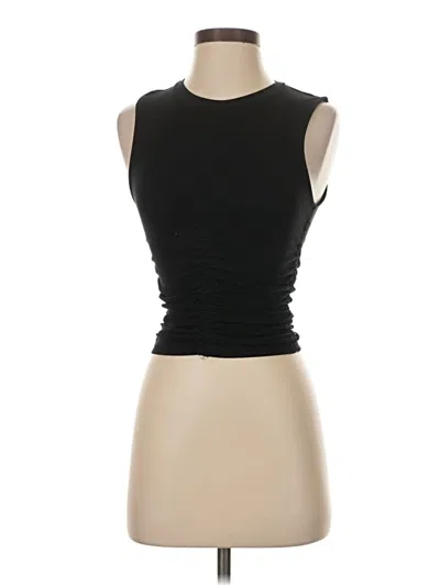Pre-owned Zara Sleeveless Top Black Strapless Neckline Tops