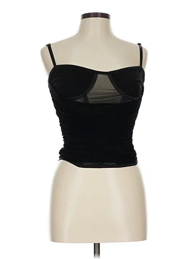 Pre-owned Zara Sleeveless Top Black Strapless Neckline Tops