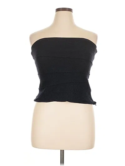Pre-owned Zara Sleeveless Top Black Strapless Neckline Tops